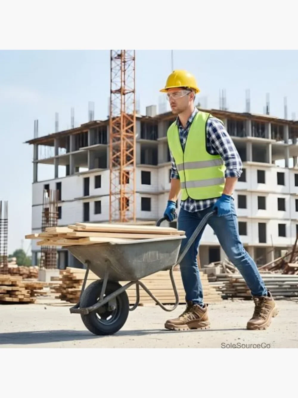 Steel Toe Work Boots - Men's Safety Shoes Non-Slip Puncture Resistant
